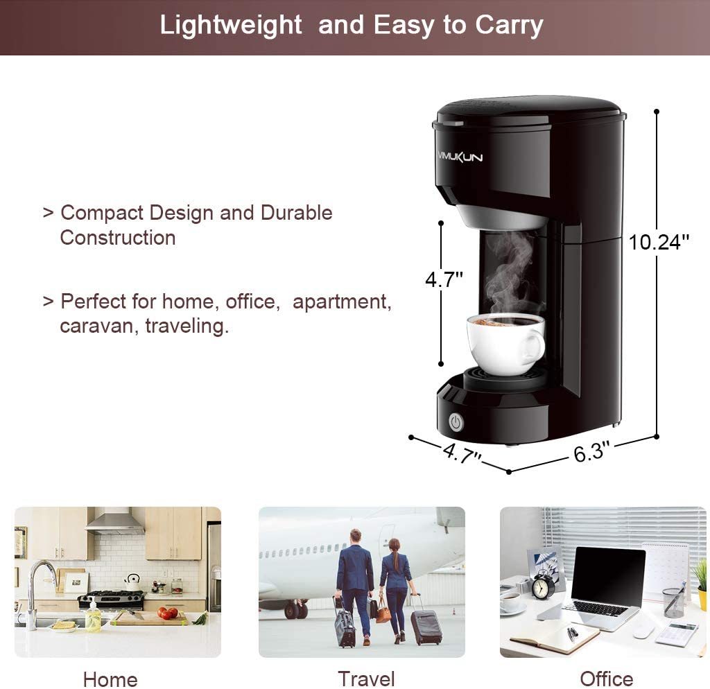 Mini Size Black Single Serve Coffee Maker P1725
