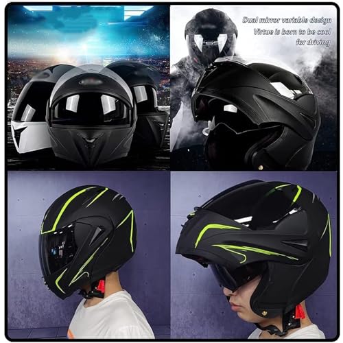 Motorcycle Bluetooth Full Face Modular Helmet with Dual Visor M671798