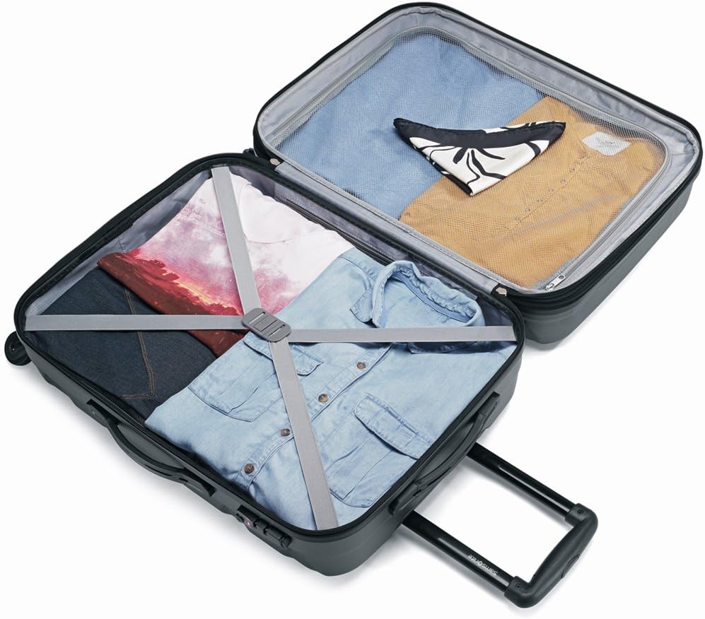 Black Hardside Spinner 2-Piece Luggage Set 24 Inch and 20 Inch W9005