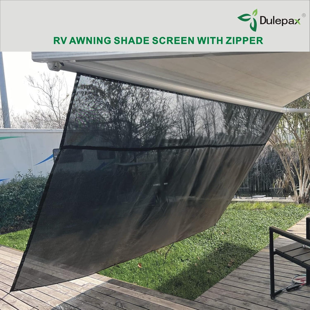 RV Awning Shade Screen with Zipper 8'X15'3'' I9107
