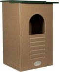 Recycled Poly Lumber Barred Owl Nesting Box with Mounting Hardware and Pine Shavings F41934
