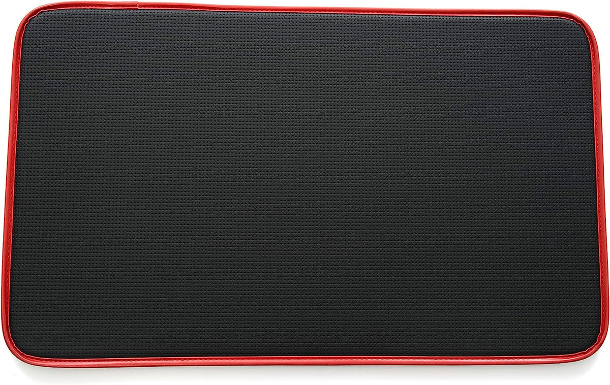 Anti-Fatigue Kitchen Faux Leather Non-Skid Cushioned Comfort Mat, 18" x 30", Red F96680