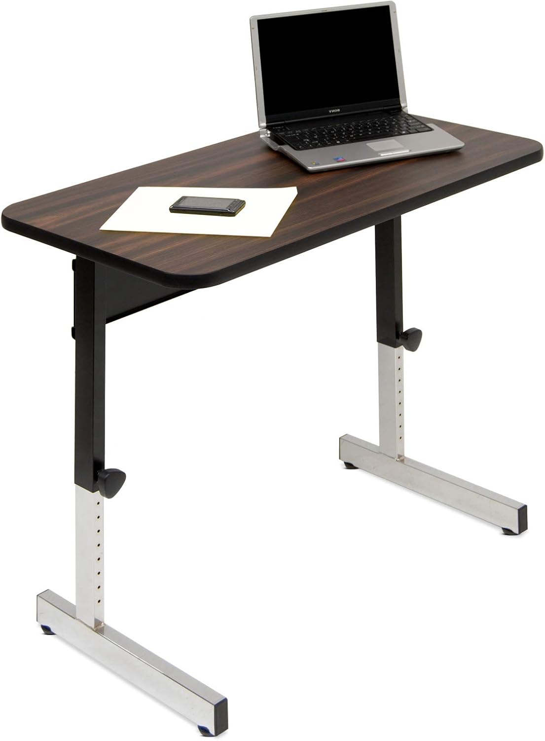 Height Adjustable Black Walnut Top Desk M4347
