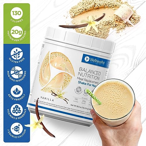 Mens Vanilla Meal Replacement Shake, 15 Servings, Gluten Free E49678