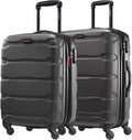 Black Hardside Spinner 2-Piece Luggage Set 24 Inch and 20 Inch W9005