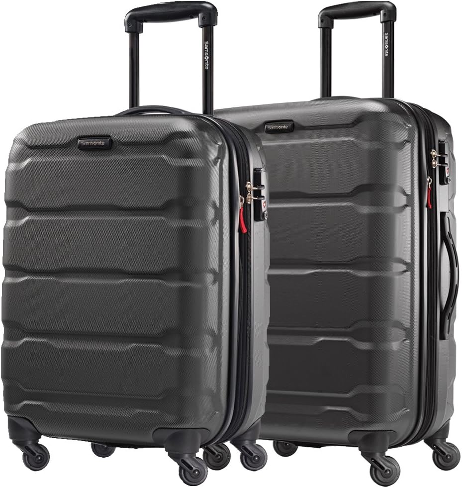 Black Hardside Spinner 2-Piece Luggage Set 24 Inch and 20 Inch W9005