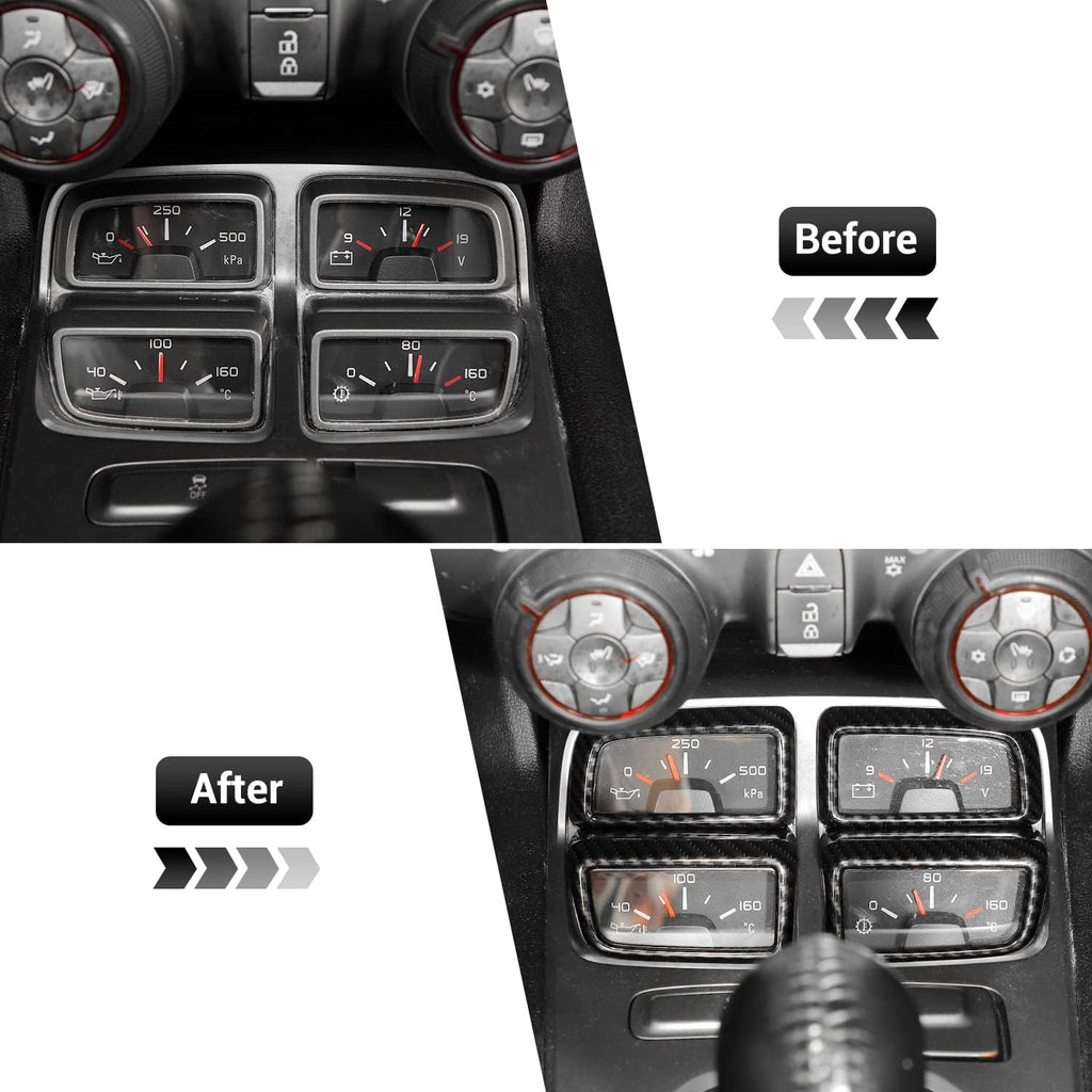 Carbon Fiber Center Console Dashboard Frame Bezel 4PCs F834132