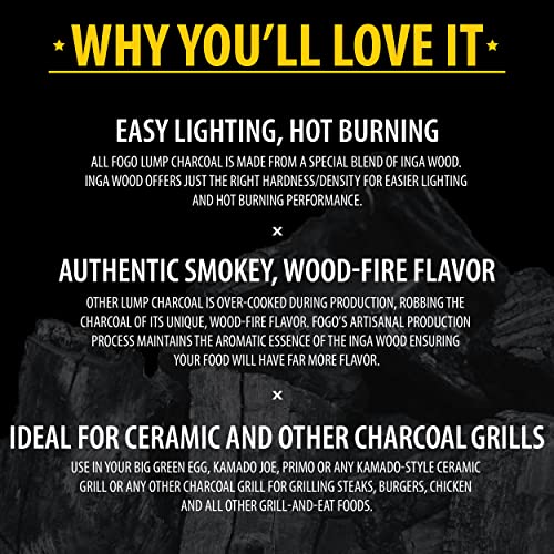 Premium Oak Lump Charcoal, 17.6 Pound Bag H8804