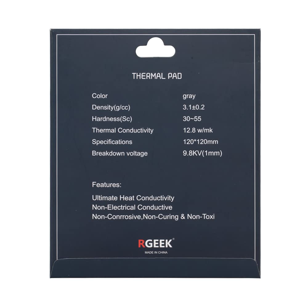 Thermal Pads 120x120x1.5 mm 12.8W/mK Silicone Pad Pack of 2 J10805