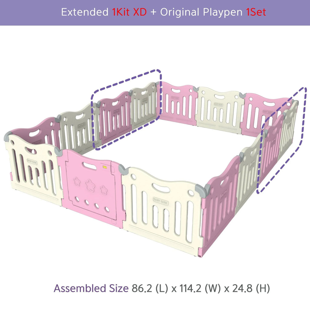 Pink 25-inch Playpen Gate Extension Kit Q344743
