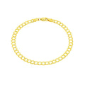 14k Yellow Gold 5mm Solid Cuban Curb Link Chain Bracelet B6610