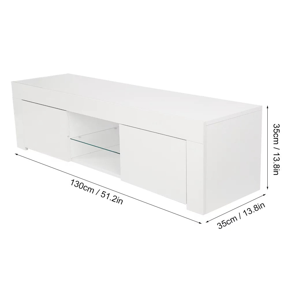 White TV Stand with LED Y76671