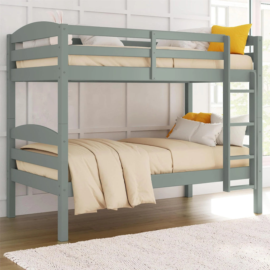 Solid Wood Twin-over-Twin Convertible Bunk Bed Z288