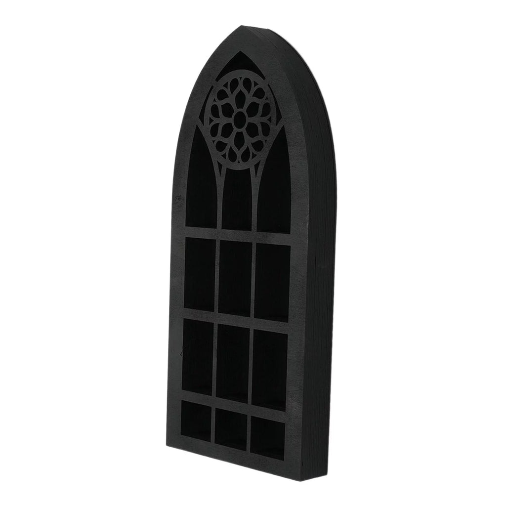 Black Wooden Wall Display Shelf U920