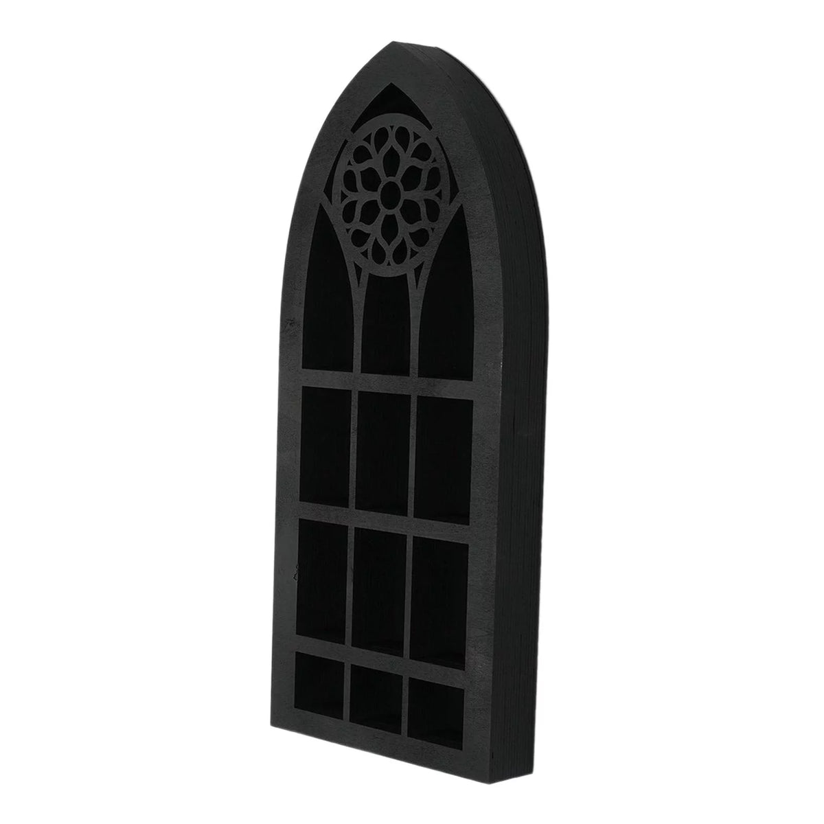 Black Wooden Wall Display Shelf U920
