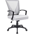White Ergonomic Mesh Office Chair with Armrest C11855