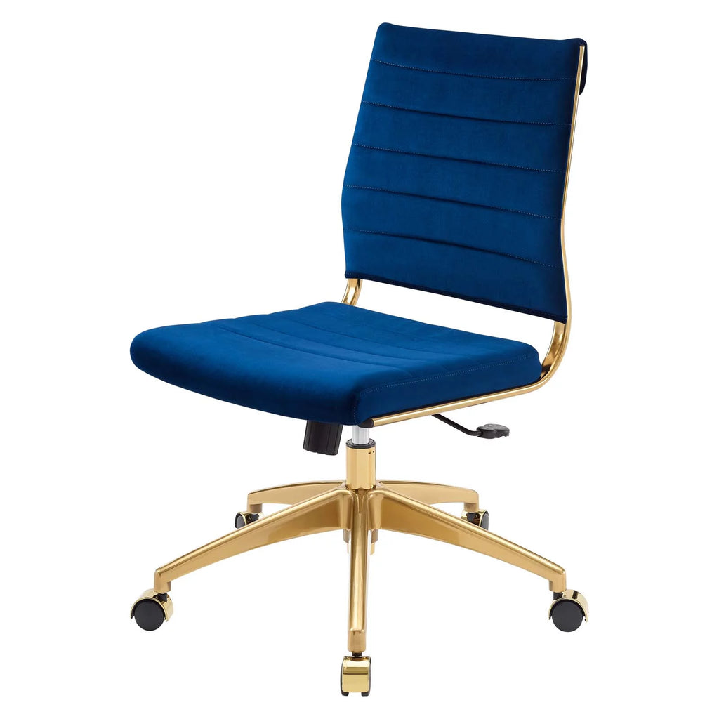 Blue Velvet Computer Work Desk Chair H964175