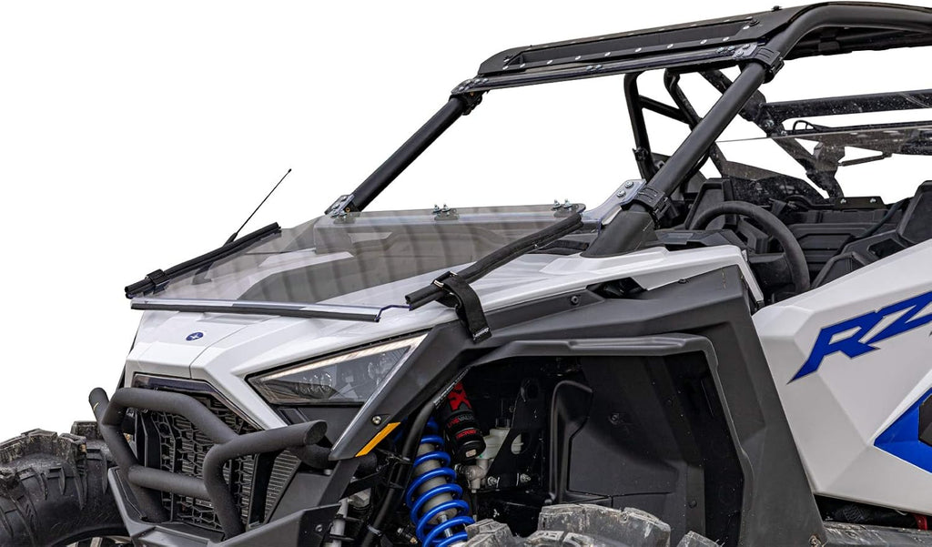 Scratch Resistant Flip Down Windshield, 1/4 Polycarbonate N8382