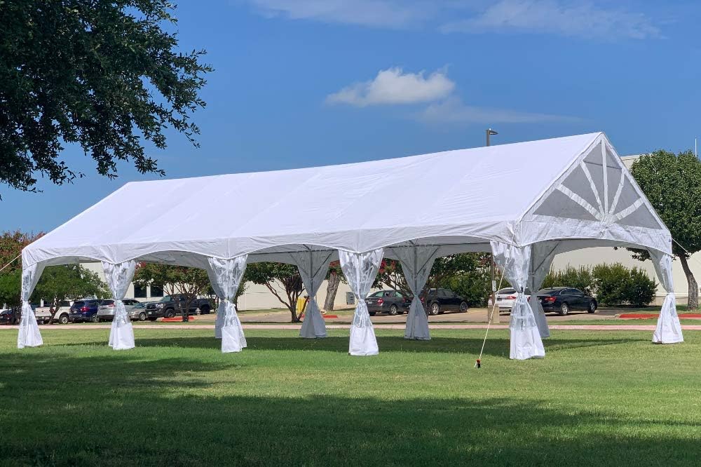 40'x20' PE Marquee Tent Gazebo Shelter with Storage Bags V329006