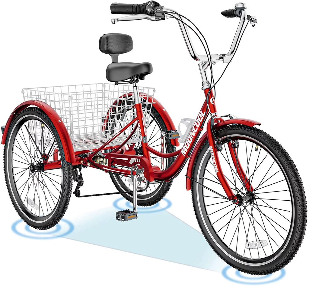 20/24/26 inch Adult Tricycle 3 Wheel Bike with Cargo Basket V807928