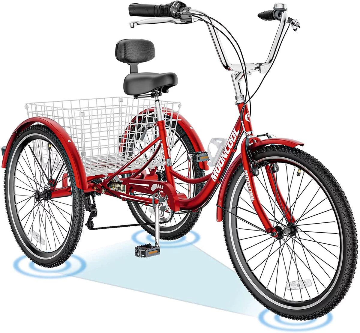 20/24/26 inch Adult Tricycle 3 Wheel Bike with Cargo Basket V807928