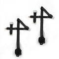 Black Retractable Bucket Seat Belt Kit 3 Point - 2 Belts P612