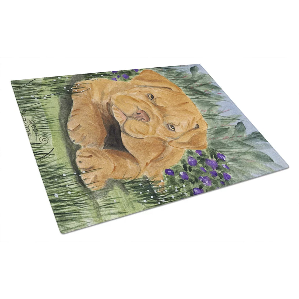 Dogue de Bordeaux Glass Cutting Board Large P810