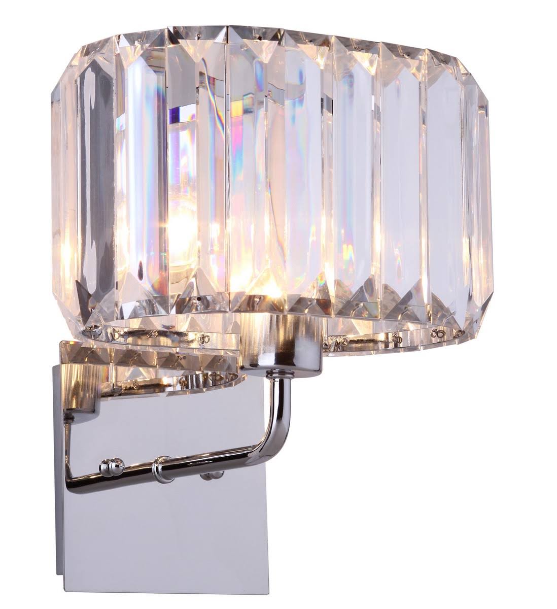 Chrome & Acrylic Wall Sconce Set of 2 A78037