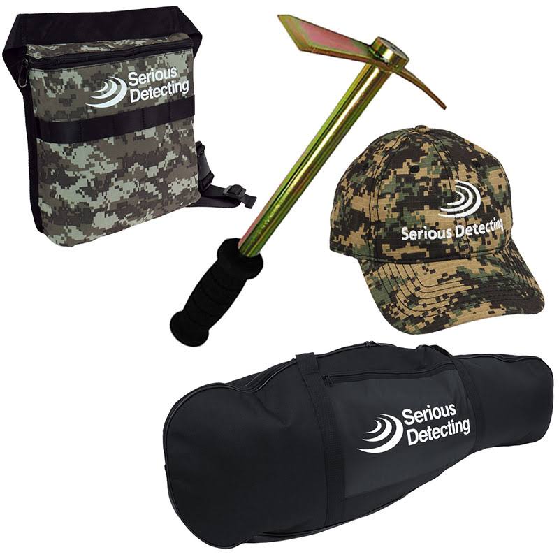 Metal Detector Bundle with Coil Pack, Shovel, Carry Bag W51202