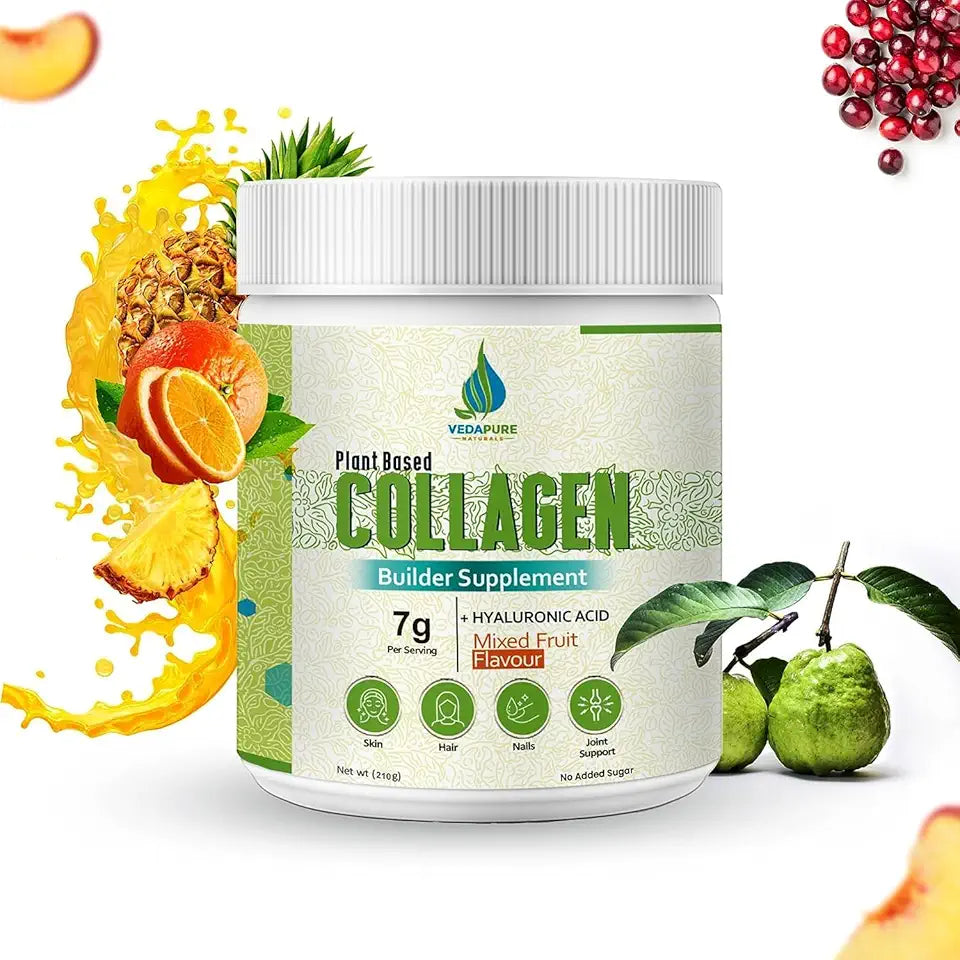 Plant Based Collagen Powder Builder Supplement Mixed Fruit 210gm B6570