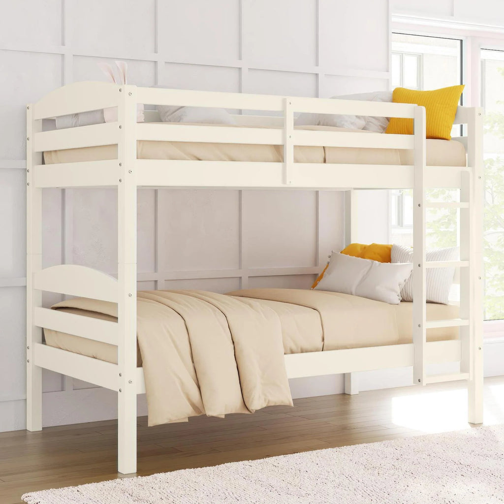 Solid Wood Twin-over-Twin Convertible Bunk Bed Z288