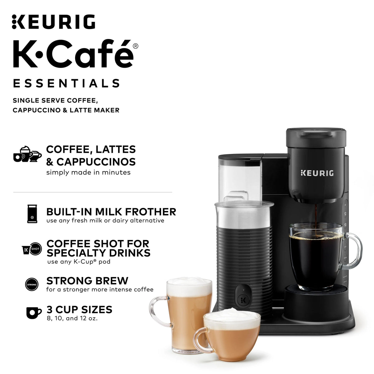 Single Serve K-Cup Pod Coffee Maker, Black W741