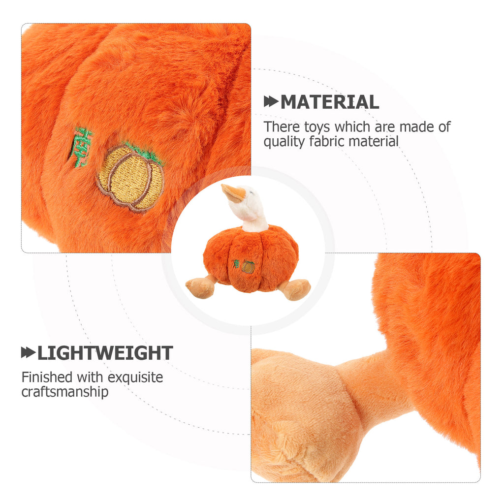 Plush Pumpkin Duck Stuffed Animal Doll Q80910