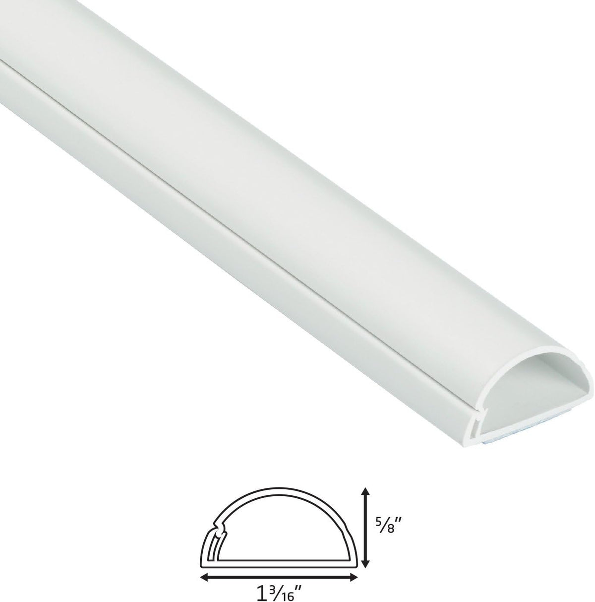 White 39 Inch Paintable Cable Raceway Cord Cover, Pack of 8 A9928