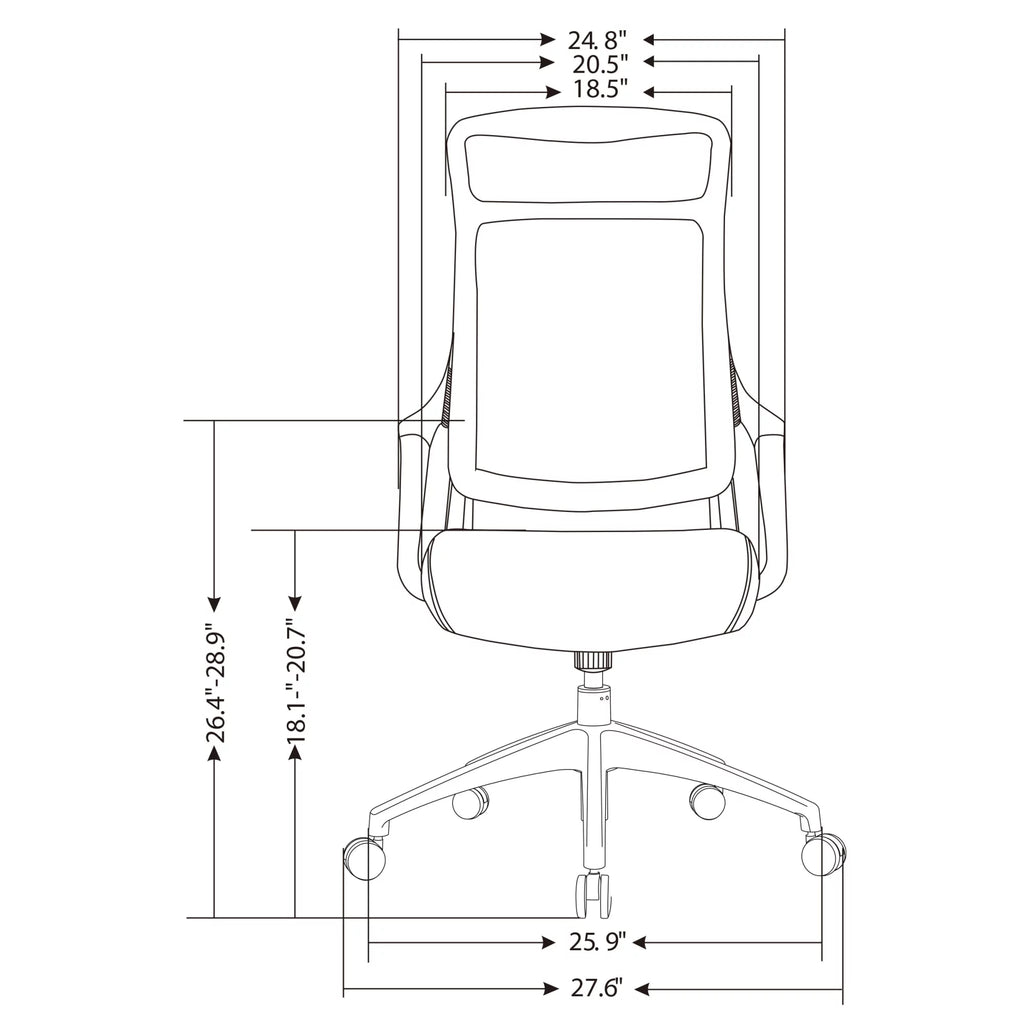 Gray Mesh High-Back Task Chair G965382