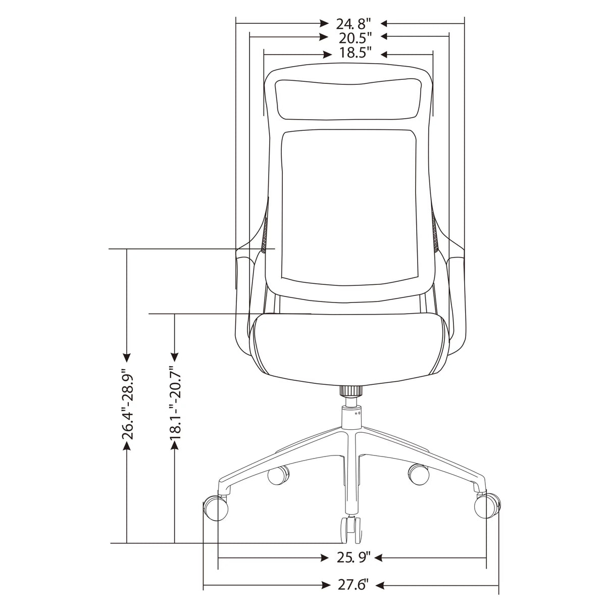 Gray Mesh High-Back Task Chair G965382