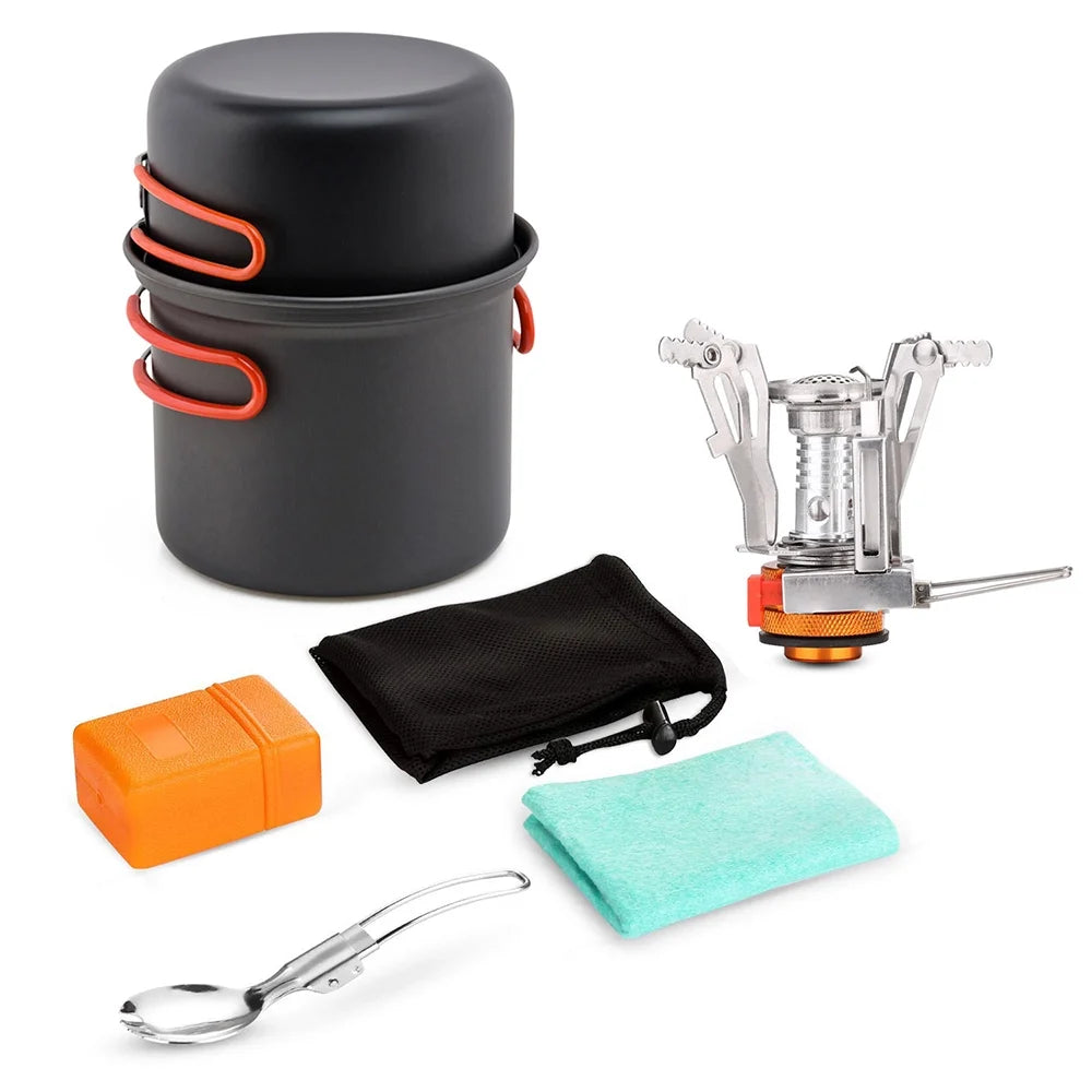 Camping Cookware Set with Cooking Pots P441