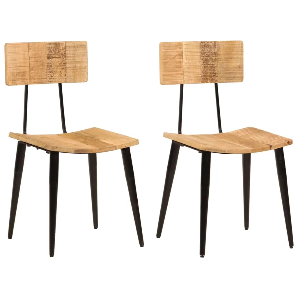 2 pcs Solid Wood Mango Dining Chairs Z833