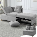 3 in 1 Convertible Velvet Sofa Bed with 2 Pillows O120509