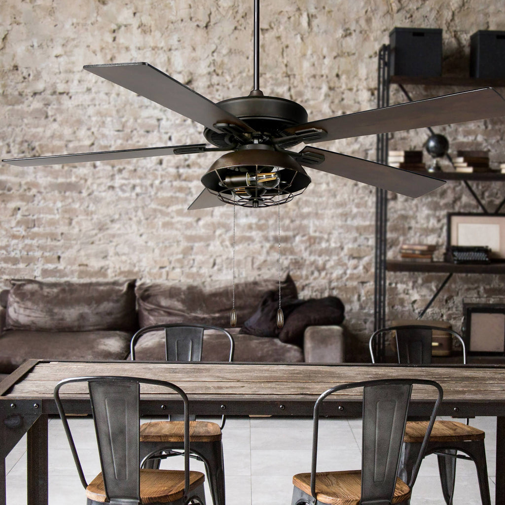 Farmhouse Lantern LED Ceiling Fan H407512