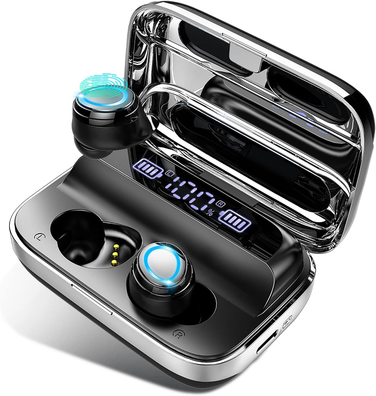 Wireless Earbuds with 140H Playtime, IP7 Waterproof, USB-C Charging Case, Pack of 2 L3856