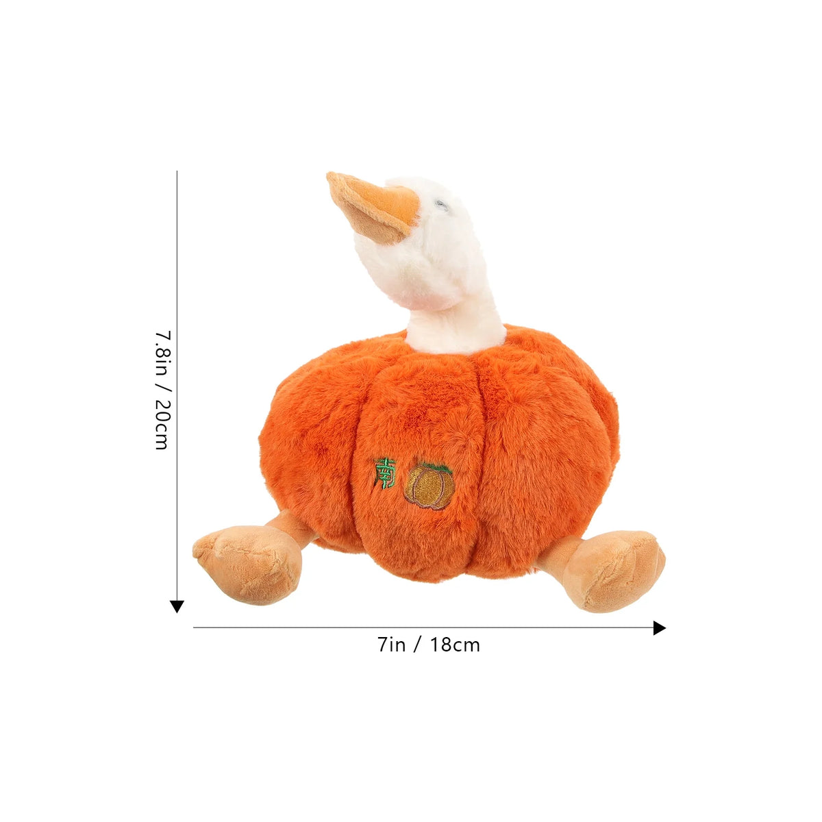 Plush Pumpkin Duck Stuffed Animal Doll Q80910