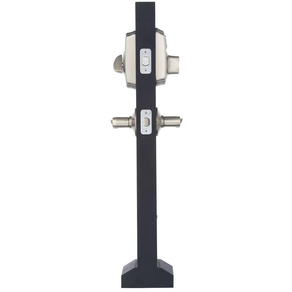 Satin Nickel Keypad Combo Pack with Accent Lever S445