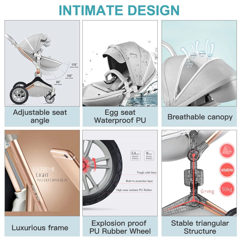 2 in 1 Bassinet Combo Reversible Travel System Stroller H780