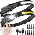 Rechargeable LED Headlamp 2 Pack with Motion Sensor B1661