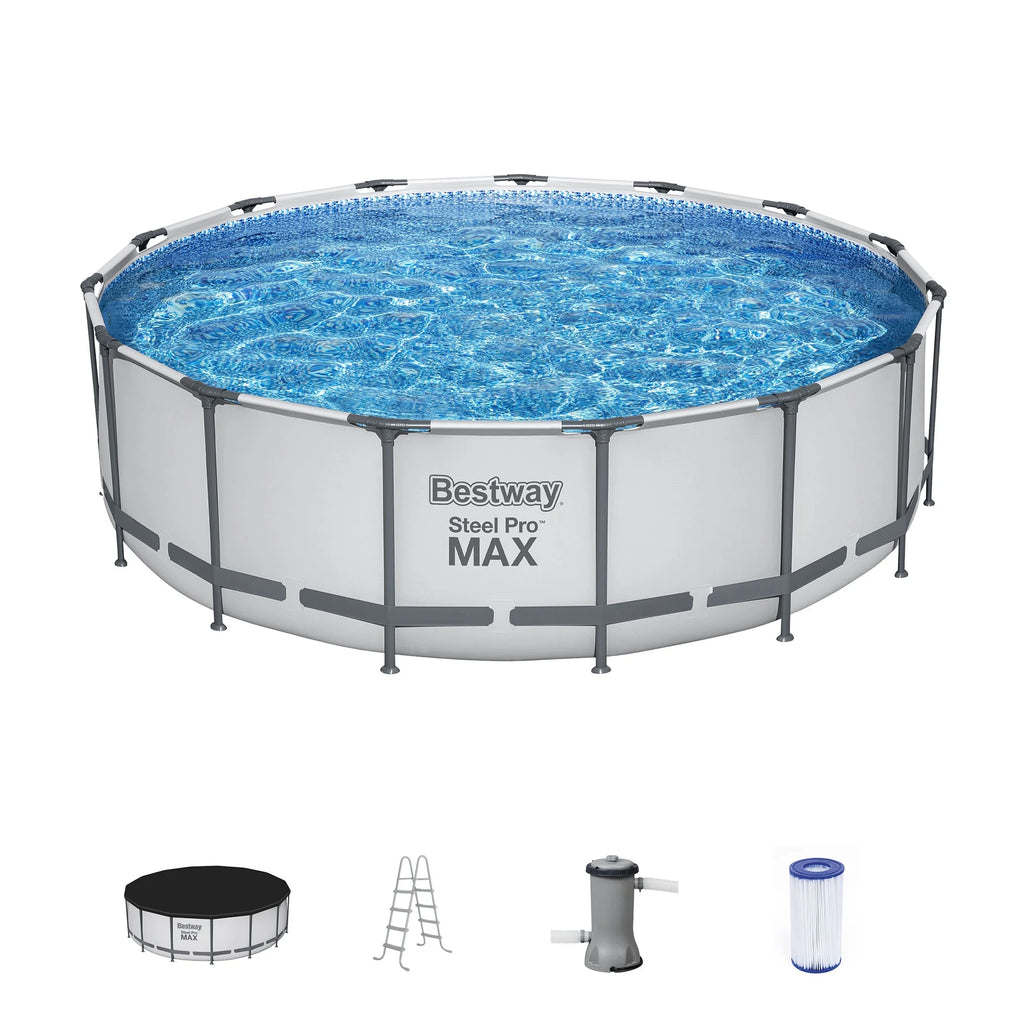 15' x 48 Round Above Ground Swimming Pool Set W499549