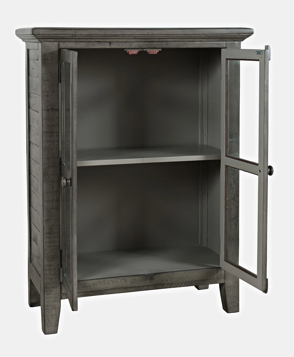 32" Distressed Acacia Two-Door Accent Cabinet X71764