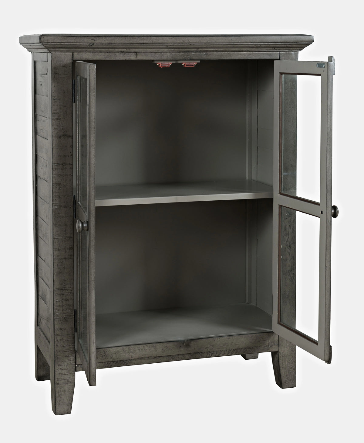 32" Distressed Acacia Two-Door Accent Cabinet X71764