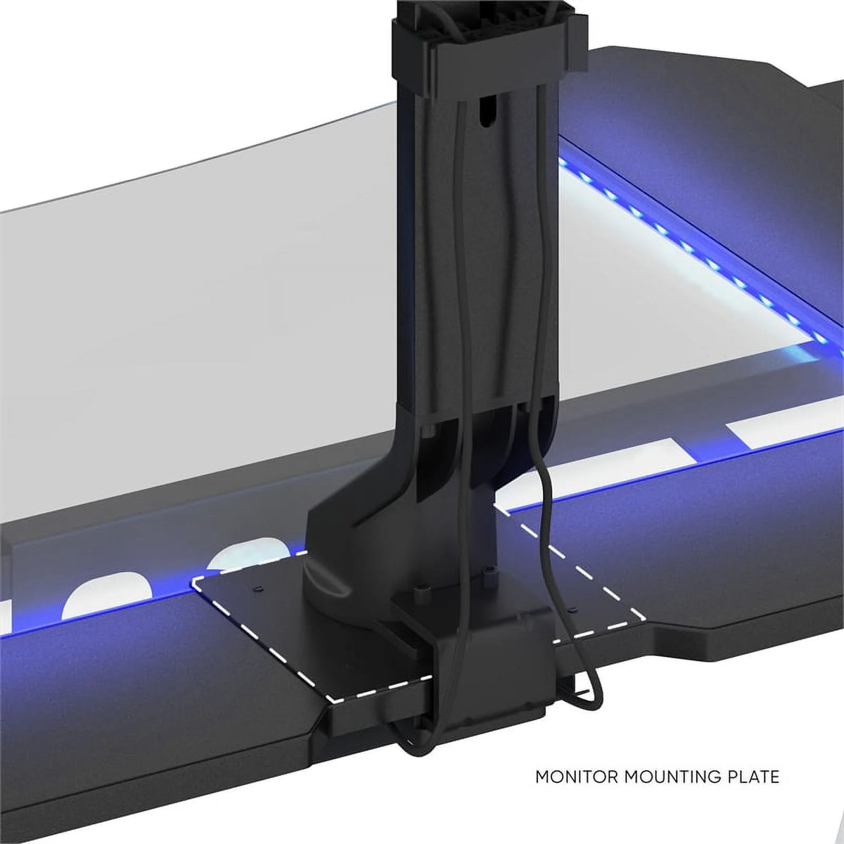 29.72" Gaming Desk with LED Lights F54363