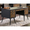 Black Wood Executive Desk H1539
